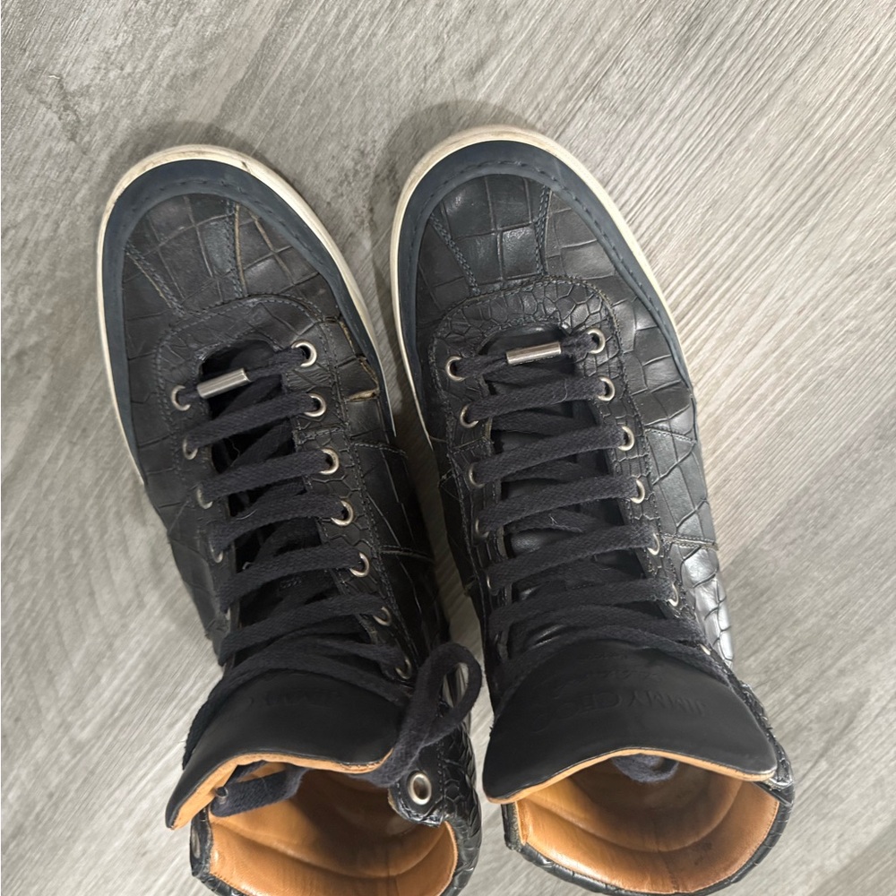 Jimmy Choo Black Textured Men's Sneakers
